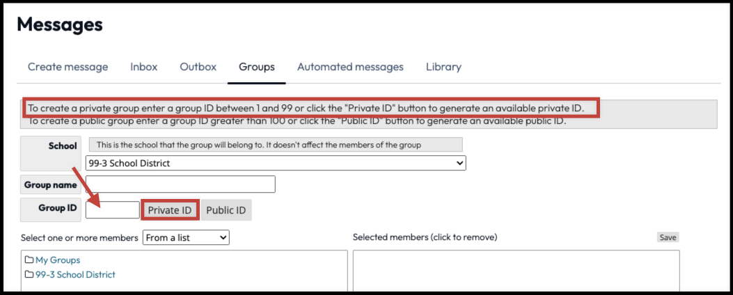 create private group .png