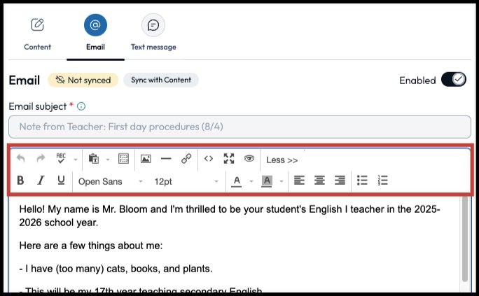 formatting in toolbar.png