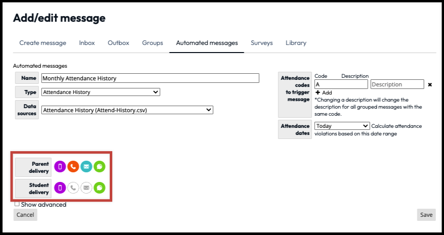 select delivery method for parent vs student.png