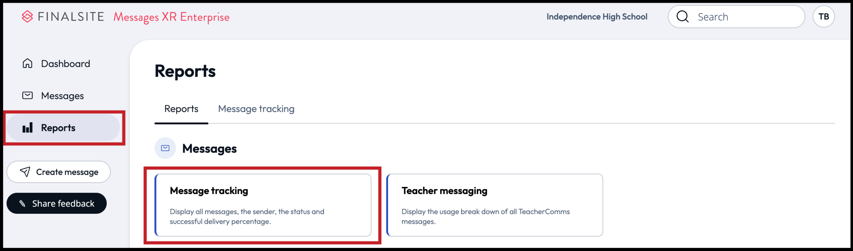 message tracking report for teachercomms.png